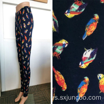 Nuevos leggings de invierno estampados elásticos cepillados para mujer